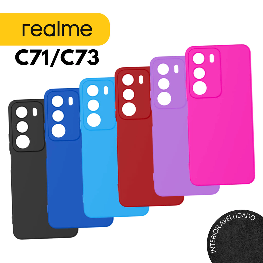 Capinha Realme C71 / C73 Capa Protetora Aveludada Anti Impacto